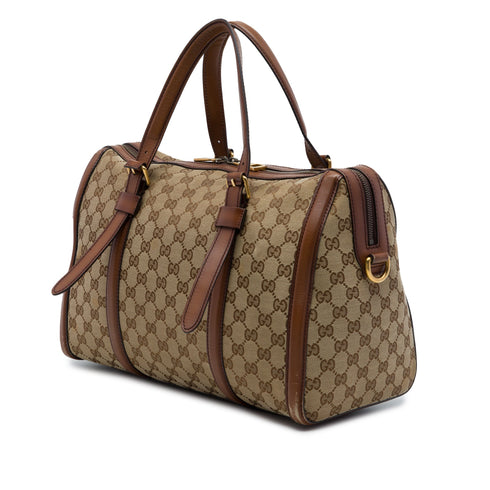 Lady Web Boston Bag GG Canvas Medium