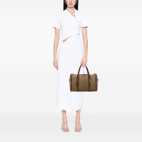 Lady Web Boston Bag GG Canvas Medium