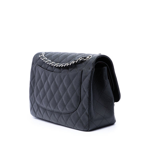Classic Double Flap Bag Quilted Caviar Jumbo
