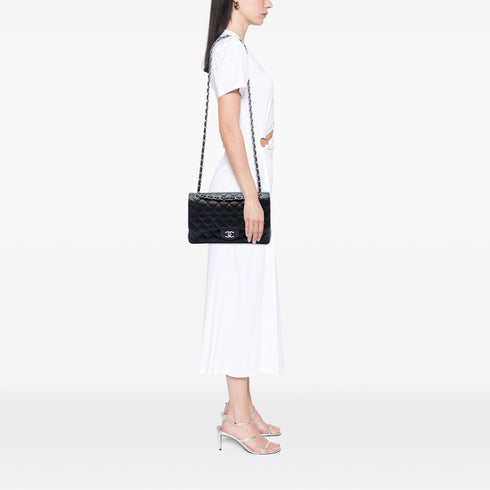 Classic Double Flap Bag Quilted Caviar Jumbo