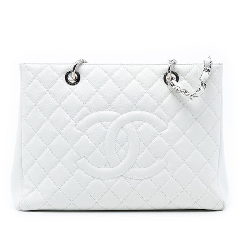Grand Shopping Tote Quilted Caviar