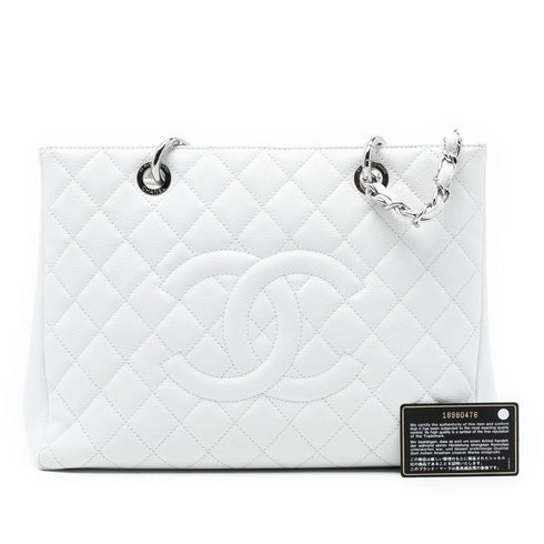 Grand Shopping Tote Quilted Caviar