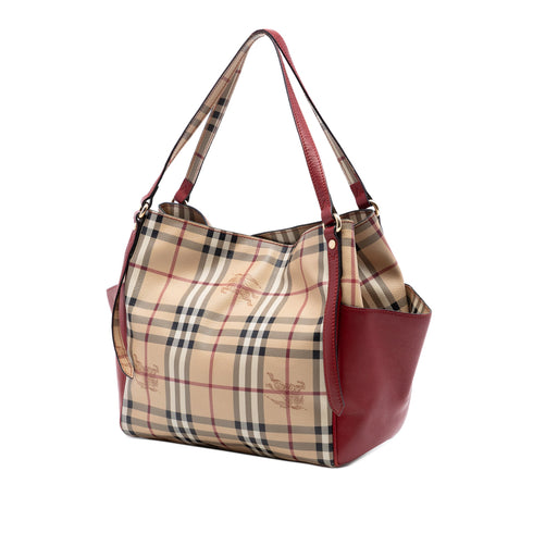 Canterbury Panels Tote Haymarket Coated Canvas and Leather Small