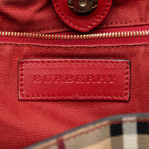 Canterbury Panels Tote Haymarket Coated Canvas and Leather Small
