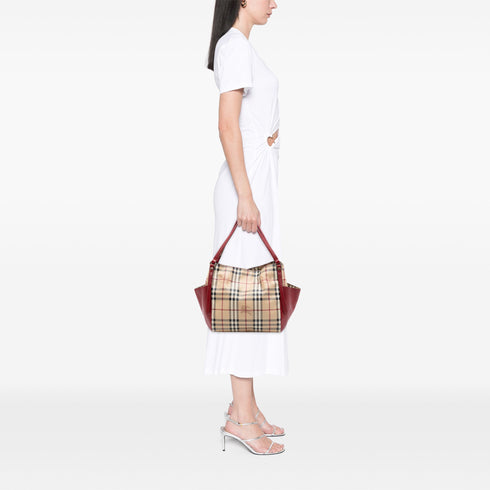 Canterbury Panels Tote Haymarket Coated Canvas and Leather Small