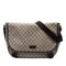 Double Buckle Messenger Bag GG Coated Canvas Large