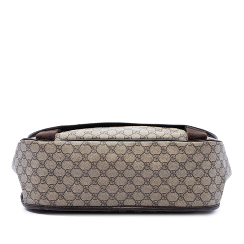 Double Buckle Messenger Bag GG Coated Canvas Large