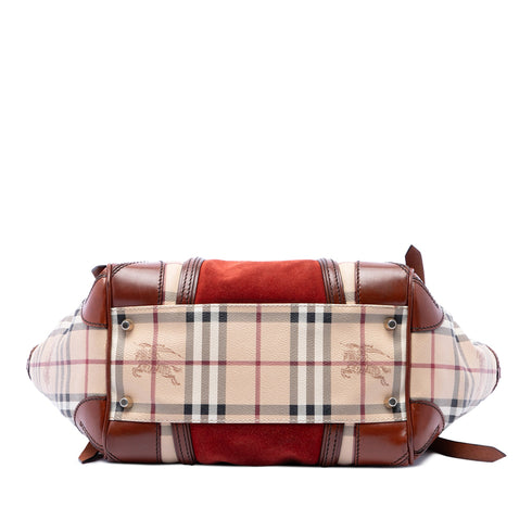 Canterbury Tote Haymarket Coated Canvas and Suede Small