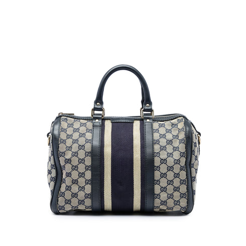 Vintage Web Boston Bag GG Canvas Medium