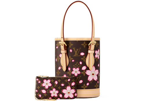 Louis Vuitton x Takashi Murakami Nano Bucket Sakura Brown