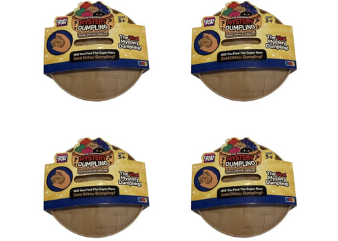 Squishy Bun The Original Mystery Dumpling Gold Glitter Edition Blind Box 4x Lot