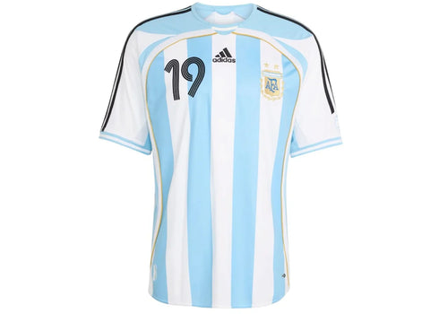 adidas Argentina Home 2006 Messi Jersey White/Clear Blue