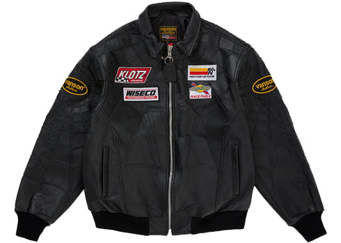 Supreme Vanson Leathers Spider-Man Jacket Black