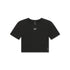 W019. LYCRA® Cropped Tee - Black