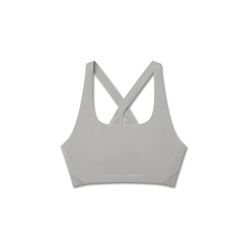 W039. LYCRA® Hybrid Sports Bra - Slate Grey
