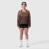 W049. Raw Hem Oversized Crewneck - Dark Earth Sun Fade