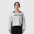 W049. Raw Hem Oversized Crewneck - Heather Grey