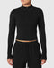 W112. Seamless Quarter Zip - Black