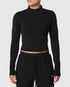 W112. Seamless Quarter Zip - Black