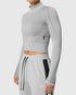 W112. Seamless Quarter Zip - Slate Grey