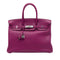 Birkin Handbag Purple Clemence with Palladium Hardware 35
