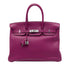 Birkin Handbag Purple Clemence with Palladium Hardware 35