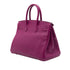 Birkin Handbag Purple Clemence with Palladium Hardware 35