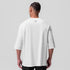 1086. Supima® 3/4-Sleeve Oversized Tee - White
