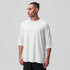 1086. Supima® 3/4-Sleeve Oversized Tee - White