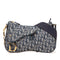 Vintage Double Saddle Bag Diorissimo Canvas