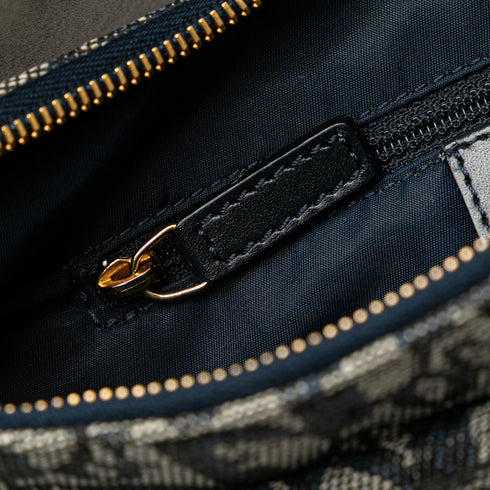 Vintage Double Saddle Bag Diorissimo Canvas