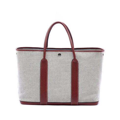Garden Party Tote Toile and Leather 36