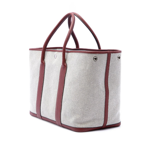 Garden Party Tote Toile and Leather 36