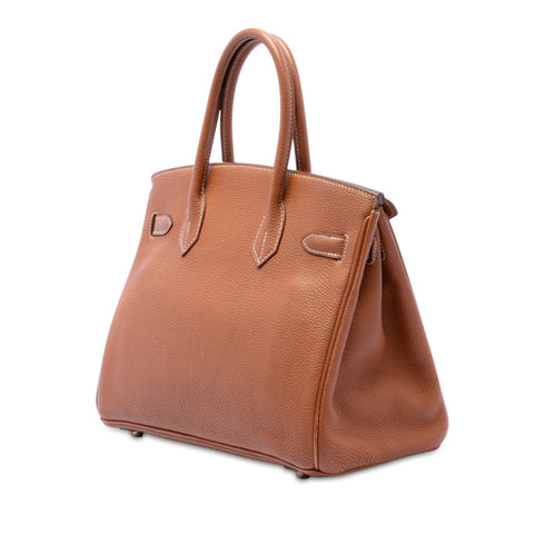 Birkin Handbag Brown Togo with Gold Hardware 30