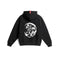 0874. Tech-Terry™ Zip Hoodie - Black "Warrior"