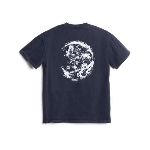 0576. LE Cotton Tee - Navy "Warrior"