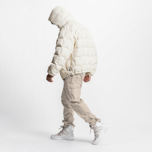 0551. Weather-Ready Down Puffer Jacket - Ivory Cream