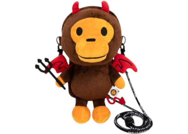 BAPE Baby Milo Devil Plush Mobile Bag (FW25) Brown