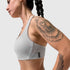 W039. LYCRA® Hybrid Sports Bra - Slate Grey