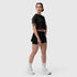 W018. AeroSilver® Cropped Tee - Black