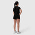 W018. AeroSilver® Cropped Tee - Black "ASRV"