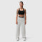 W034. Sorona® Terry Straight Leg Sweats - Heather Grey