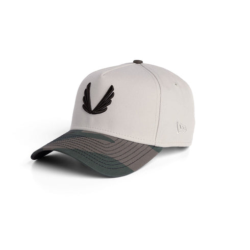 New Era® 9Forty® A-Frame Hat - Stone/Woodland Camo Two Tone