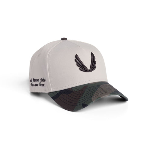 New Era® 9Forty® A-Frame Hat - Stone/Woodland Camo Two Tone