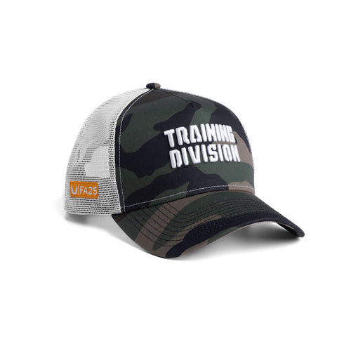 New Era® 9Forty® A-Frame Trucker Hat - Woodland Camo/White "Blade TD"