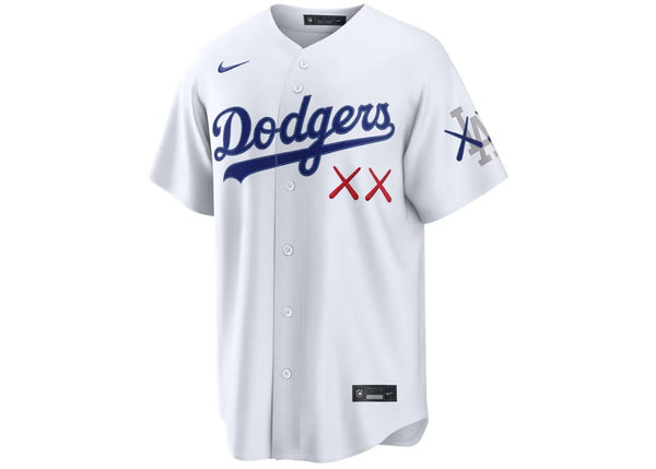 KAWS Nike MLB Stadium Los Angeles Dodgers Jersey White