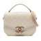 Thread Around Flap Bag Quilted Caviar Small