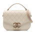 Thread Around Flap Bag Quilted Caviar Small