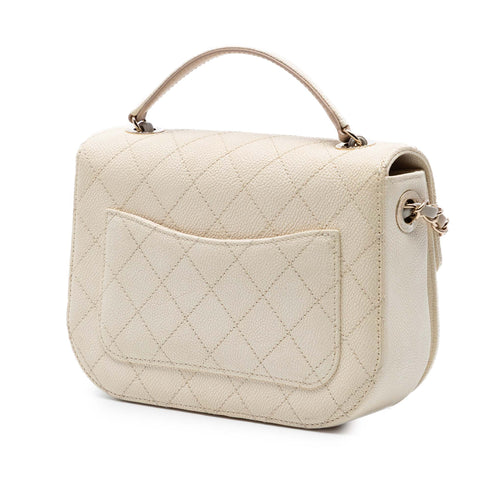 Thread Around Flap Bag Quilted Caviar Small
