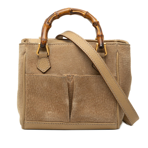 Bamboo Shopper Tote Leather Mini